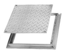Aluminum Floor Access Door Diamond Plate Removable Cover 12" x 12"